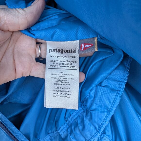 LIKE NEW Patagonia Blue Men's Nano Puff® Hoody Size M - Picture 8 of 9